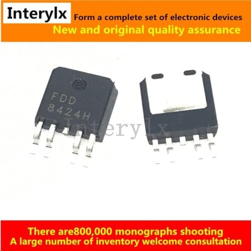 10PCS FDD8424H 8424H TO252-4 MOS Field Effect Tube 100% NEW