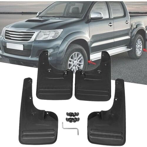 4Pcs Mud Flaps Mudguards Splash Guards Fender for Toyota Hilux Vigo 2005-2014 76625-0K030