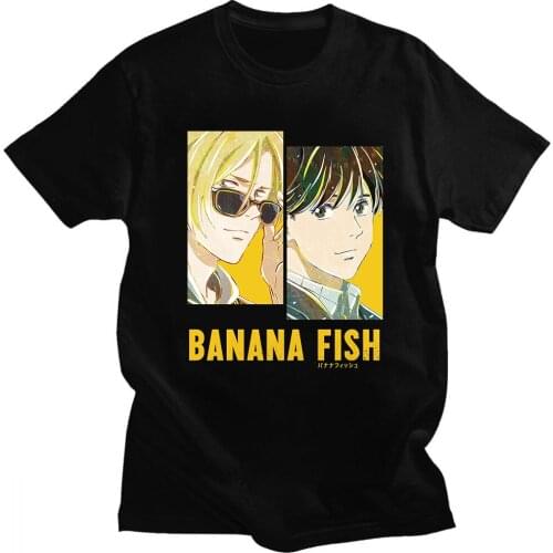 BANANA FISH Printed T Shirts Men Women Harajuku Men Oversize Short Sleeve T-shirt Tops