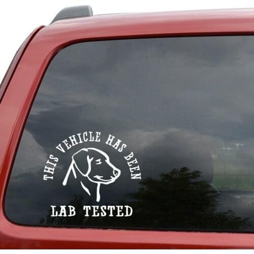 This Vehicle Has Been Lab Tested Labrador Dog Vinyl Decal Sticker 20cm
