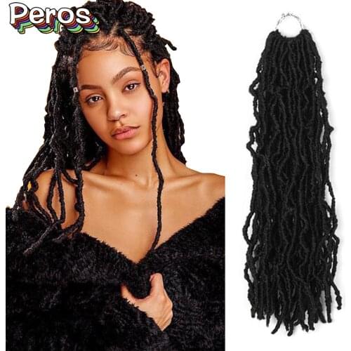 Nu Locs Crochet Braid Hair 18Inches 21Roots Faux Locs Extension Synthetic Soft Goddess Braiding Dreadlocks Hair For Black Women