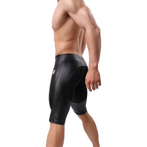 Leather Like Sexy Net Trunk Mans Yoga Pants Fitness Sleepwear Skiny Tights for Man Sports Outfits Gym Bodywear Man Swimwear
