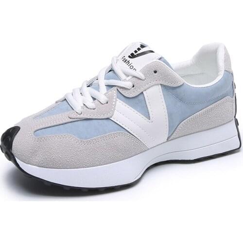 Fashion women vulcanized shoes PU sneakers ladies lace-up casual shoes breathable thick-soled canvas lover shoes Zapatos Hombe