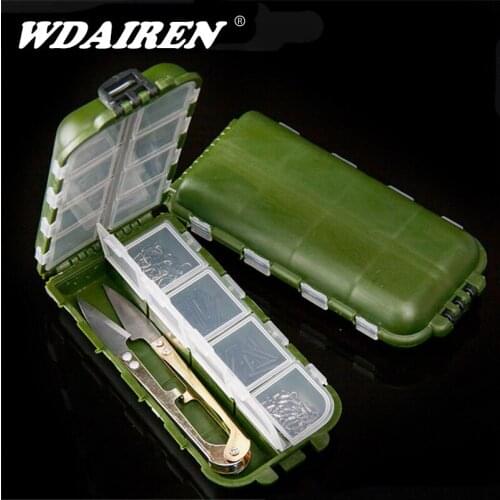 WDAIREN Fishing Lure 8 Compartments Storage Case Box Plastic Fish Lure Spoon Hook Bait Tackle Box Pesca Isca Fishhook Box