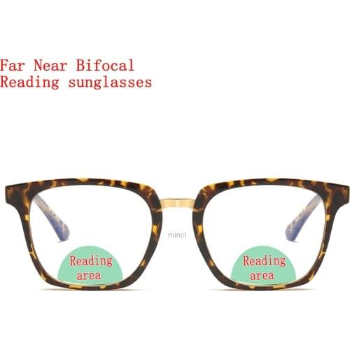 Fashion Men Women Multifocal Lens Retro Transition Sun Photochromic Bifocal Reading Glasses Outdoor Sunglasses Reader UV400 NX