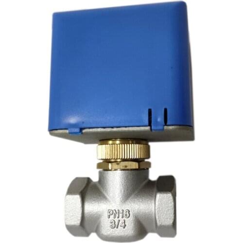 3/4" Motorized Electric Stainless Steel Globe Valves 2 Wire AC220V Two Way Stop Shut-off Valve