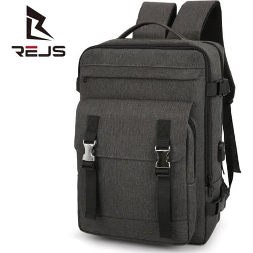 REJS LANGT Men Backpack Laptop 15.6 Inch Business Laptop Bag Waterproff Mochila Large Cpacity Travel Backpacks Notebook Zaino
