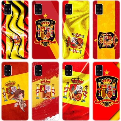 Spanish flag national emblem Soft Case for Samsung Galaxy A12 A02 A03S A21S A22 A32 A52 A72 A82 S21 Plus FE Ultra M32 M12 Cover