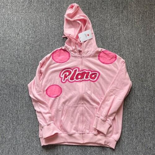 Calelinka 2021 Autumn New Pink Ins Fashion Ladies Long Sleeve Hoodies Letters Print American Retro Style Zip-Up Pink Sweatshirt