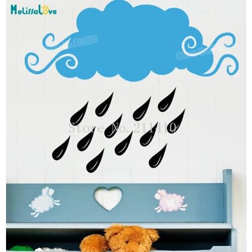 New Cartoon Baby Wall Sticker Baby Rain Cloud Decals Home Decor For Kids Room 3d Self-adhesive Vinyl Art Murals Gift YY865