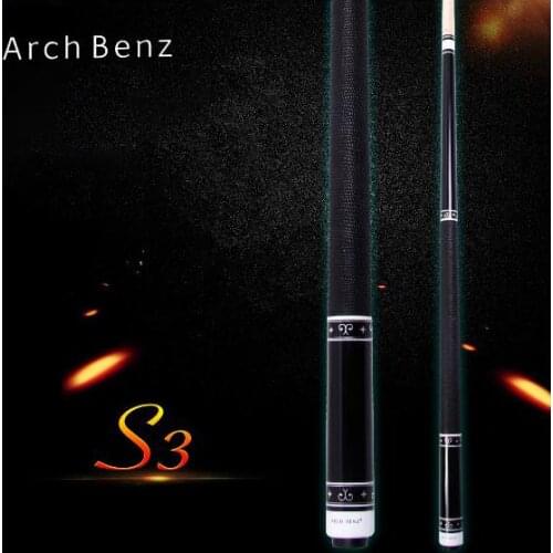 Original Arch Benz S3 Billiard Pool Cue 13mm Tip 149cm Length Professional Maple Shaft Ebony Butt Billiards Pool Cue with Gifts