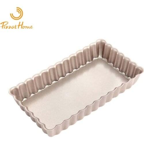 PizzAtHome 4 inch Nonstick Tart Pan Carbon Steel Pie Pan with Removable Bottom Quiche Pan Mini Tart Pie Dishes Muffin Bakeware