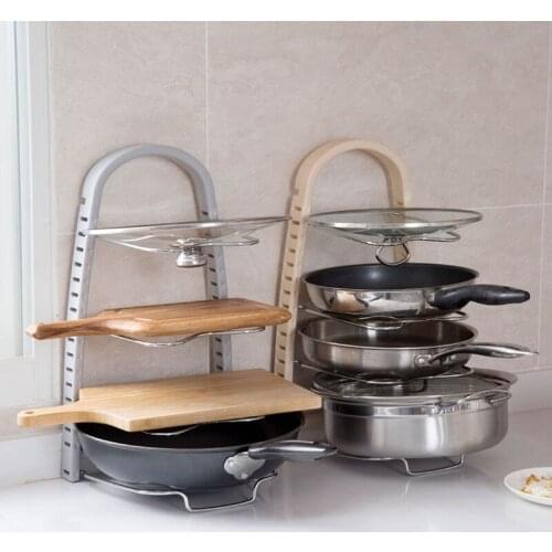 Punch-Free Pot Rack Kitchen Pot Lid Shelf Rack Multi-Layer Cutting Board Rack Chopping Board Rack Pot Lid Rack