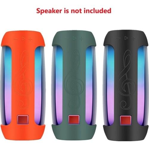 Silicone Case Cover with Strap Carabiner for JBL Pulse 4 Bluetooth Speaker
