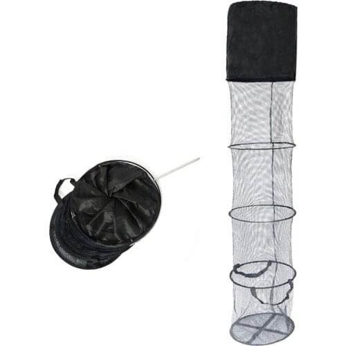 Foldable 5 Layer Fishing Cages Nylon Net Crab Trap Cages Fish Trap Shrimp Net Fishing Tackle Portable Net Crayfish Shrimp Catche