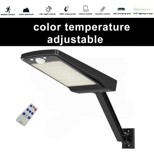Solar Motion Light 56LED Outdoor PIR Sensor Security Wireless Energy Saving Wall Lamp for Pathway