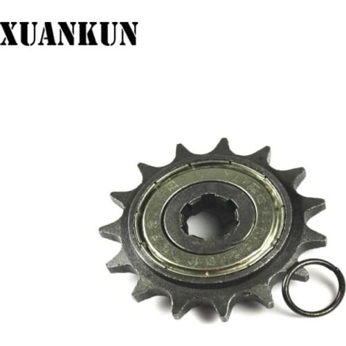 XUANKUN Motorcycle Type 110 125 428 Curved Beam Car 15 Teeth Sliding Wheel Fuel Economizer Small Sprocket Parts