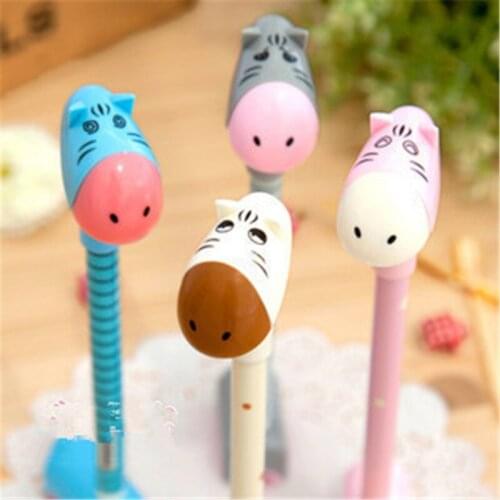 A301, Japanese and Korean cartoon stationery creative cartoon lovely donkey super Q donkey neutral pen neutral pen can stand