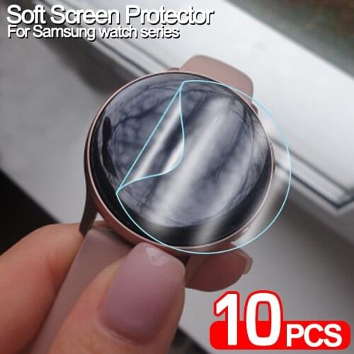 Ultra-thin Soft Protective Film For Samsung Galaxy Active 2 40mm 44mm Screen Protector For Galaxy Watch 3 41mm 45mm 42mm 46mm