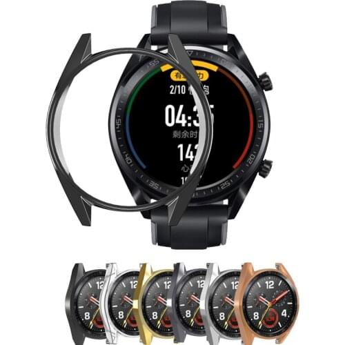 Protection Case for Huawei Watch GT/GT2 46MM TPU Ultra-Slim Electroplate Cover Soft Silicone Protection Frame Accessories