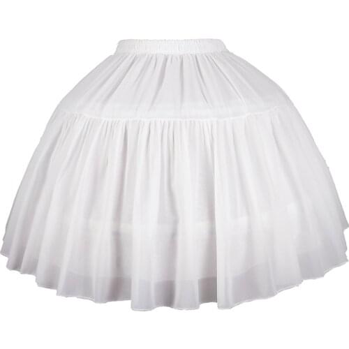 Girls Womens Lolita Petticoat Bridal Cosplay Party Prom Dress Short Underskirt Tulle Crinolina Puffy Skirt