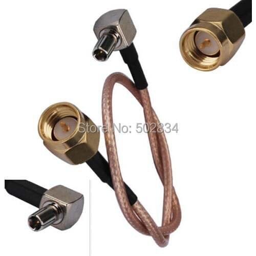 10pcs Pigtail cable SMA Male plug to TS-9 TS9 male RA RG316 30cm Connector for AirCard USB 301 302 305