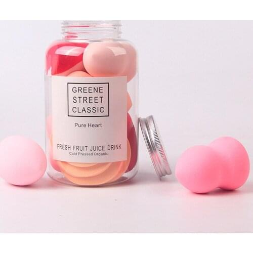 10pcs Cosmetic Powder Puff BB Cream Sponge Puff Getting Bigger With Water Facial Makeup Tool Beauty Kit + 1pcs Storage Box