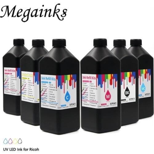 1000ML/bottle*8colors Dedicated UV ink For Ricoh GEN 4 GEN5 printhead for Ricoh UV printer