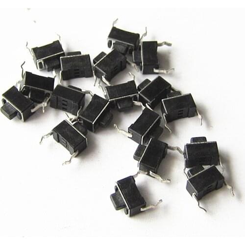 50pcs/Lot Black 3*6*5 Touch Switch Two Pin Push Button Switch 3X6X5H DIP-2
