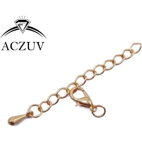 500pcs KC Gold Color with 12mm Lobster Clasps Bracelet and Necklace End Extender Chain Jewelry Findings DIY Accessories ETC008