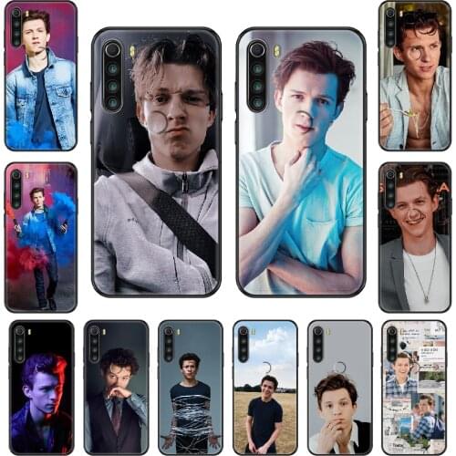 Actor Tom Holland Phone case For Xiaomi Redmi Note S2 4 5 6 7 8 A S X Plus Pro black trend back painting Etui 3D funda fashion