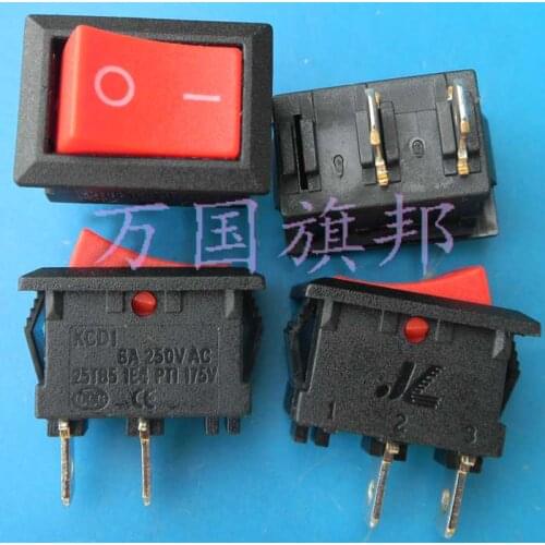 Free Delivery. boat shaped switch red head 6A length 2CM width 1.5CM KCD1 jahlong