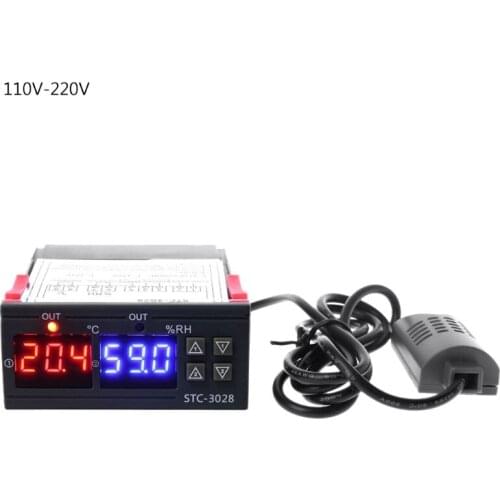 Digital Temperature & Humidity Controller Thermostat & Humidistat Duble Display AC 110V 220V 10A