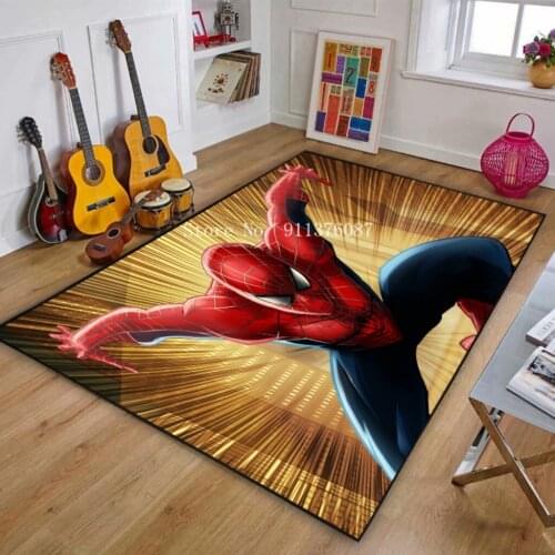 Disney Kids Playmat Floor Mats Anti Slip Mat Cartoon Spiderman Printed Pattern Carpet Rug for Bathroom Door Living Room Gift
