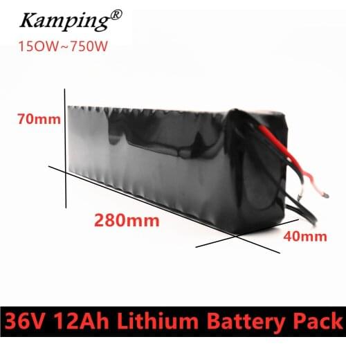 36V 10S3P 12.0Ah High Power Capacity 42V 18650 Lithium Battery Pack For Ebike Electric Car Bicycle Scooter Belt 20A BMS+Charger