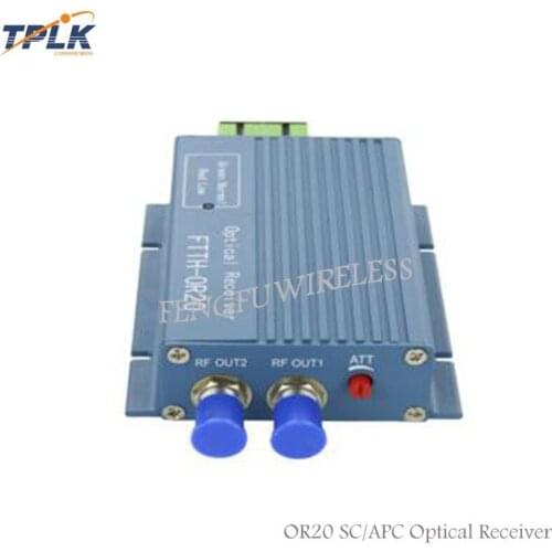 Hottest Output 2 port and input 2 port CATV AGC Mini Optical Receiver Aluminum Shell SC/APC 45 ~ 862Mhz With AGS(SC/APC 2Port )