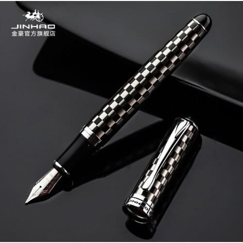 Jinhao X750 Classic Style Silver Clip Metal Fountain Pen 0.5mm Nib Steel Ink Pens for Gift Office Supplies School Supplies