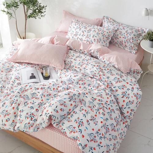Queen Size Bed Sheet Set King Size Duvet Cover Bed Linen Pillowcase Double Bedspread and Beddings Set Cats Printed Bedding