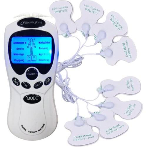 8 Pads Healthy Care TENS Body Digital Meridian Therapy Massager Machine Slimming Muscle Relax Fat Burner Pain Pads Massage