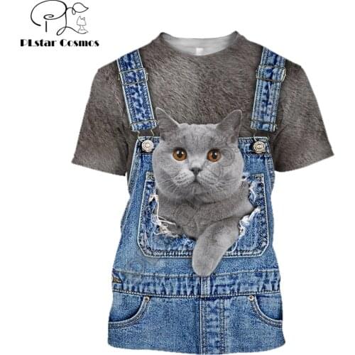 Cute Cat 3D All Over Printed Men t shirt Harajuku Short sleeve Tshirt summer street Unisex tshirt tops Drop shipping DX-1