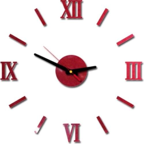 Fashion 3D DIY Roman Digital Wall Sticker Clock Personality Home Decoration Mural Decal