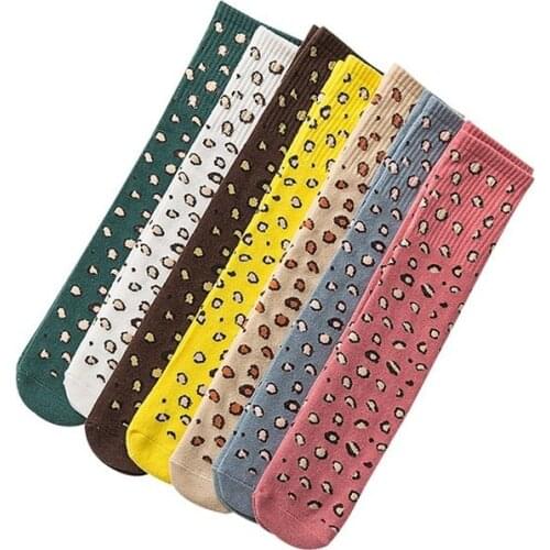 Leopard Printed Knee-High Socks Fashion Girls Socks Kids Dress Collocation Socks Autumn Fashion New Style Socks Accessories