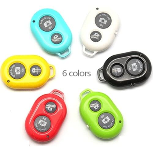 New 1pcs Remote Control Button Wireless Bluetooth Selfie Stick Shutter Self-Timer Camera for iPhone Android Phone high quality
