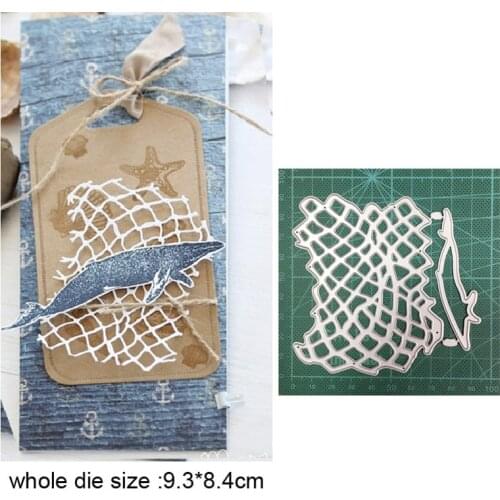 New Dies For 2021 Net Fishes Border Metal Cutting Dies Stencils for DIY Scrapbooking dies Embossing Paper Craft Dies Card Making