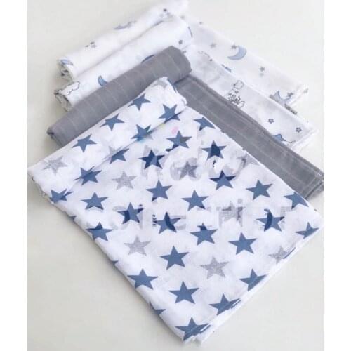 100% Cotton Muslin Baby Swaddles Newborn Blankets Bath Gauze Infant Wrap Sleepsack Stroller Cover Baby Deken