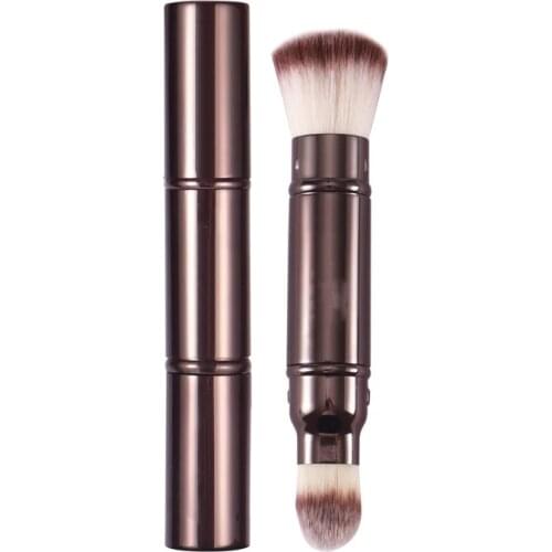 Hourglass Retractable Double-Ended Complexion Makeup Brush - Portable Powder Blush Foundation Concealer Cosmetics Brush Tools