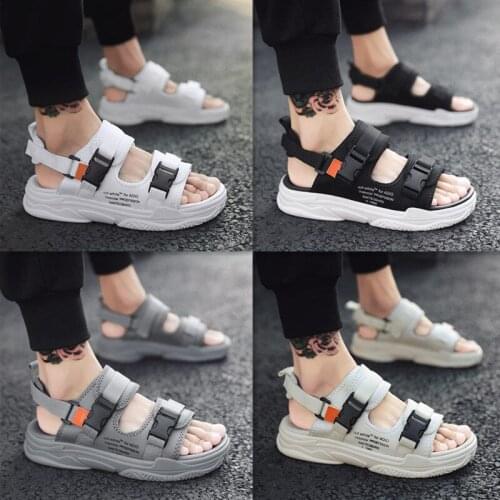 Man Genuine Leather Sandals Summer Casual Men Shoes Vacation Beach Shoes Fashion Outdoor Non-Slip Sneakers