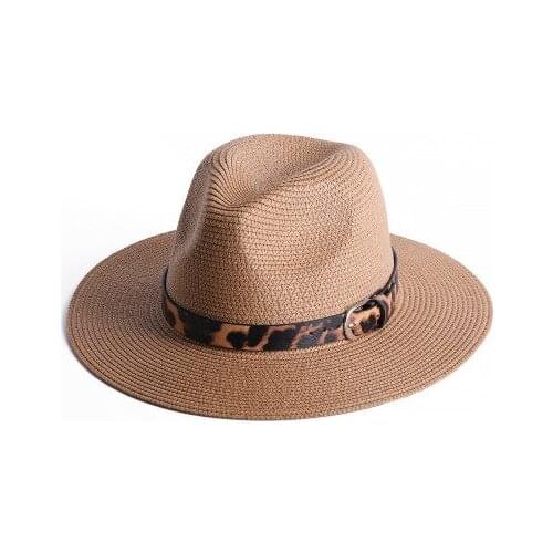 Adults Fedora Hat Fashion Unisex Simple Leopard Solid Color Print Jazz Hat Sun-Resistant Cap For Summer Autumn