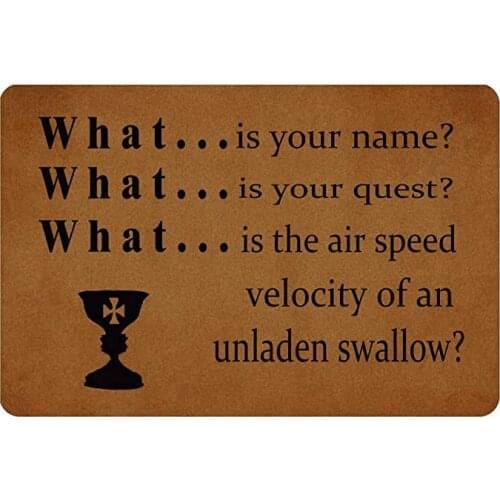 Funny Doormat with Rubber Back Holy Grail Welcome Doormat for Entrance Way Doormat Non Slip Backing Funny Door Mats Outdoor Rug