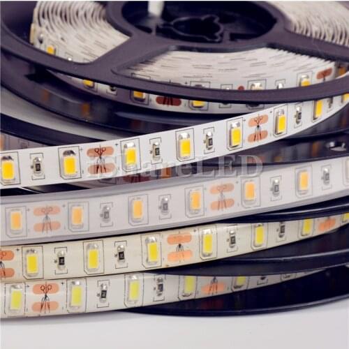 5M Super Bright 5730 SMD 12V 60 leds/m Warm Nature Cool White LED Strip DC12V